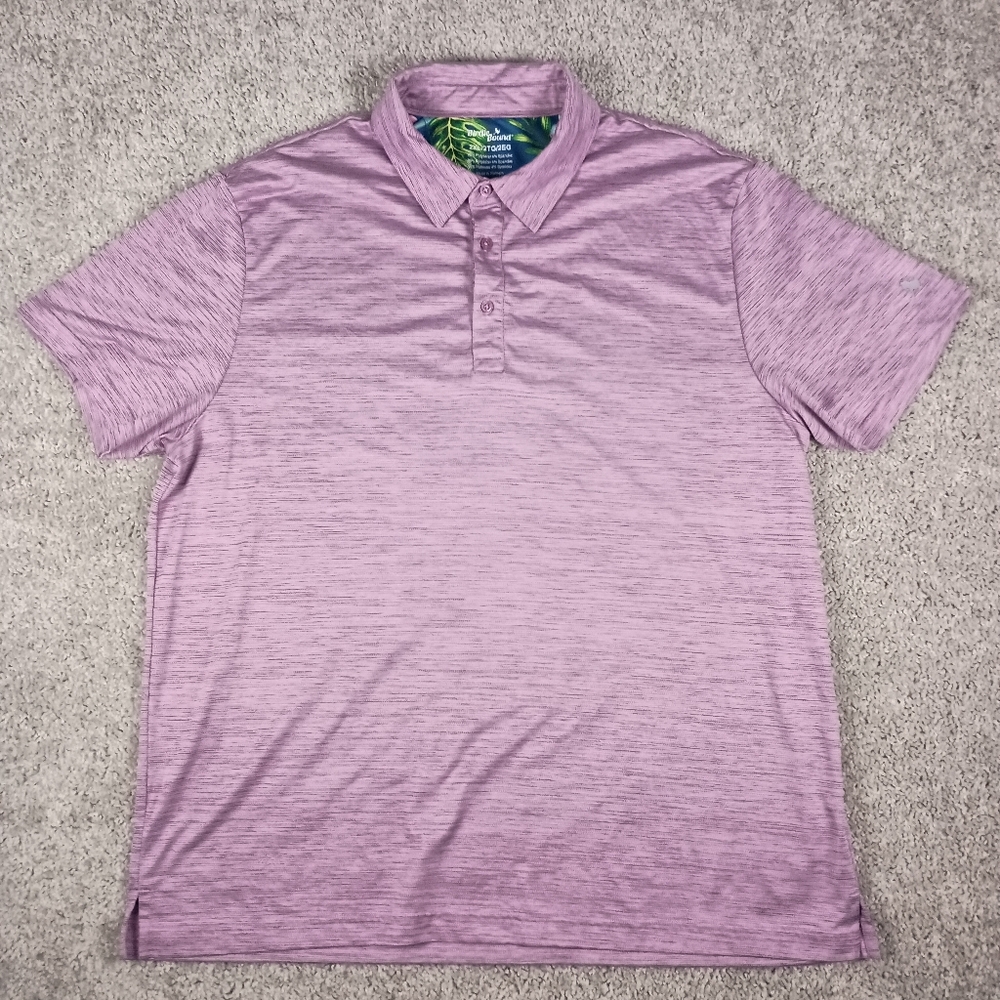 Birdie Bound 2XL Purple Heather Mens Golf Polo Shirt - Picture 2 of 9